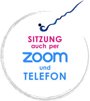 Sitzung auch per zoom und Telefon Sticker: Sitzung auch per zoom und Telefon